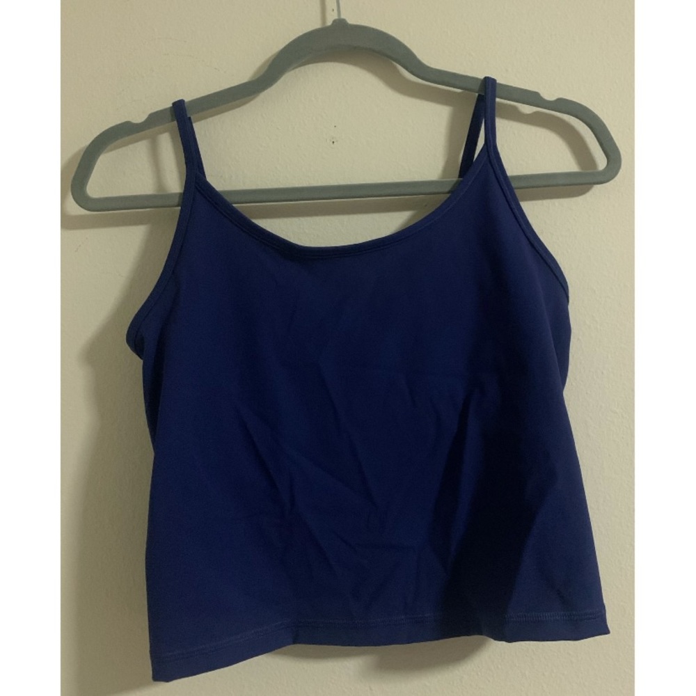 Everlane Perform Blue Cropped Cami Tank Small
